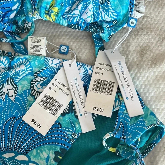Bleu Rod Beattie Talk Sliding Triangle Bikini Top and Bikini Bottom - Picture 16 of 16